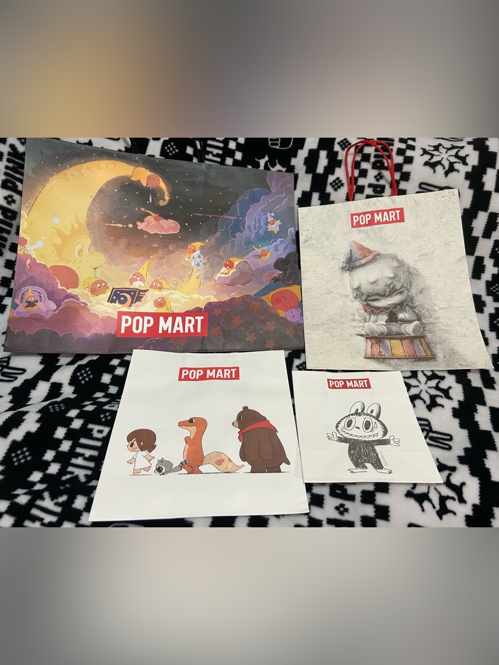 Pop Mart Shopping Bags Bundle of 4